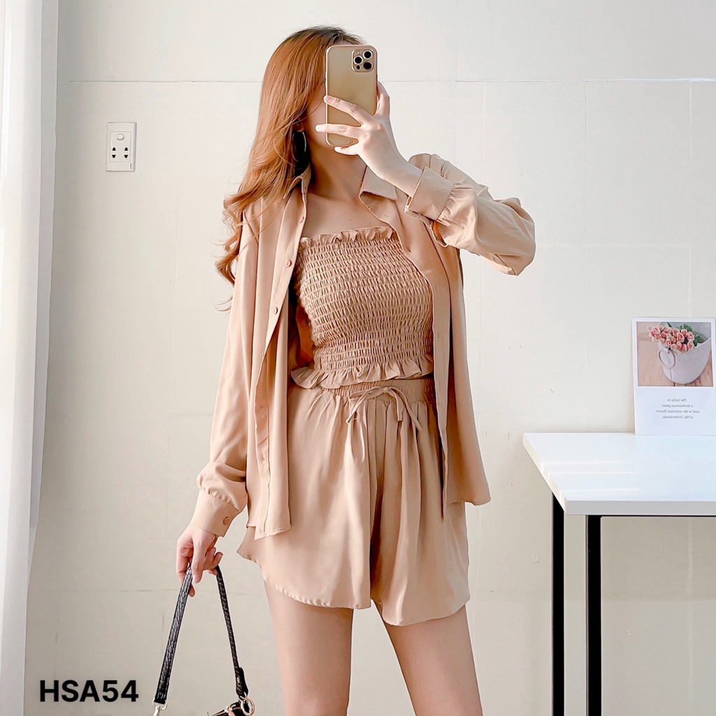(Mẫu mới- Freesize) Set đũi booking 3 món_HSA54