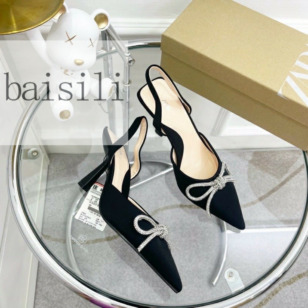 SỤC CAO GÓT BAISILI - GUỐC NỮ BÍT MŨI NHỌN - GIÀY THỜI TRANG HỞ HẬU 7 PHÂN BG220828