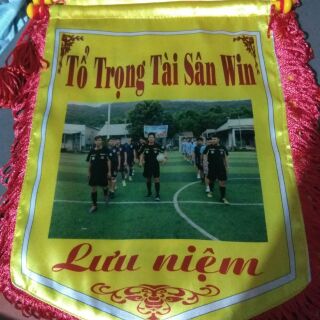 Combo 7 cờ lưu niệm, trao giải, tất bóng đá.