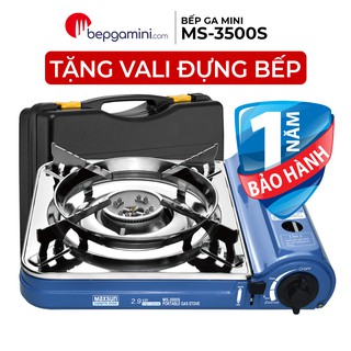 (INOX CHỐNG RỈ) Bếp Ga Mini MS-3500S - Công Suất 2900W | Vòng Chắn Gió | Bảo Hiểm Chống Nổ | Bảo Hành Chính Hãng 12T