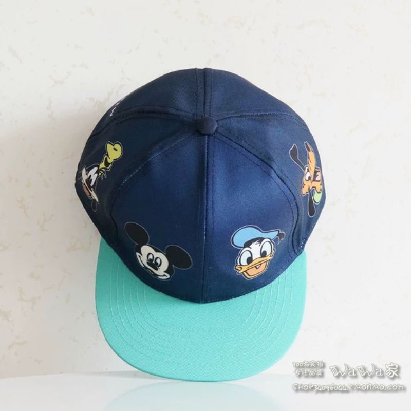 Mũ - nón Bé trai 4-10 tuổi, lưỡi trai Hiphop HM - H&amp;M xuất dư xịn -  mẫu Mickey và những người bạn