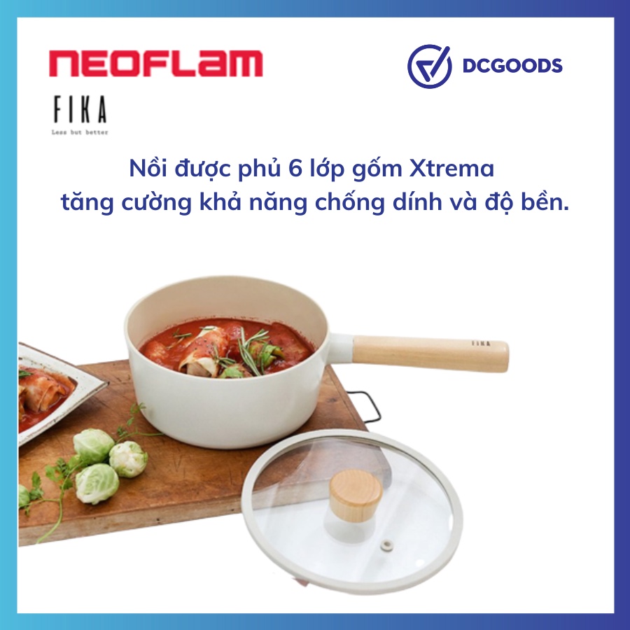 Bộ nồi 5 món Neoflam Fika IH có tách lẻ, bộ nồi chảo bếp từ nhiều kích thước - Hàng nội địa Hàn Quốc