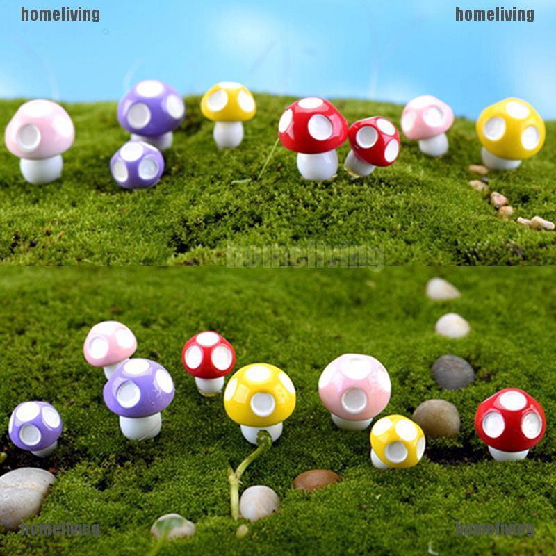 Bộ 10 Cây Nấm Mini Trang Trí Sân Vườn