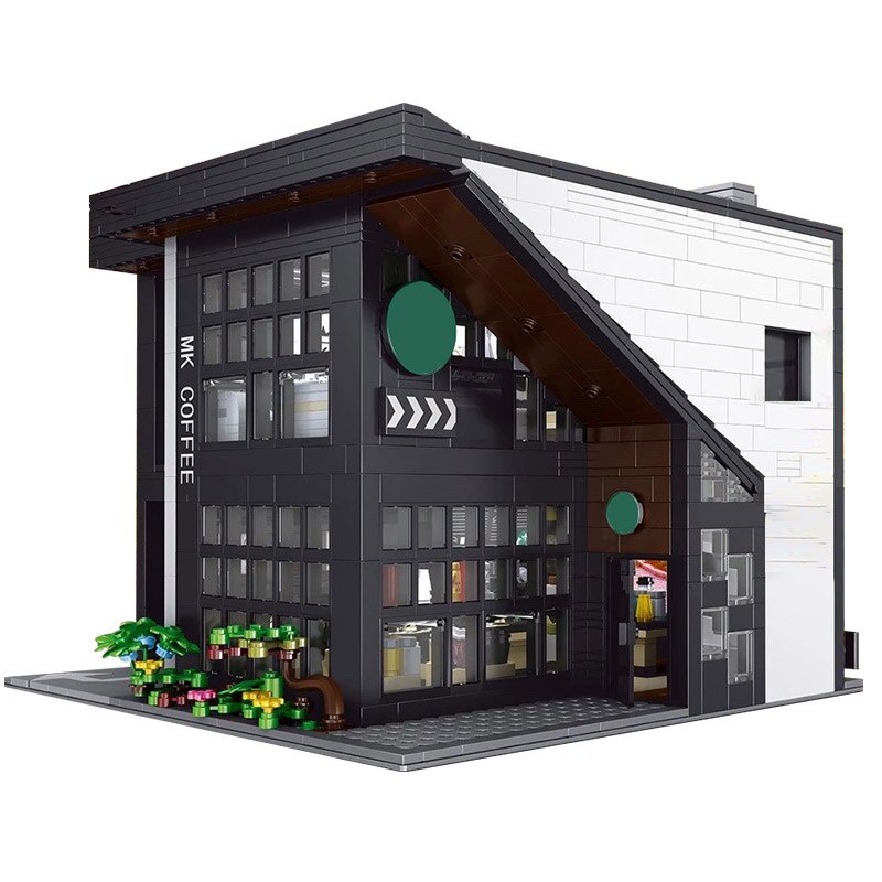 Đồ chơi Lắp ráp Mô hình MOULD KING 16036 Streetview he MOC-45635 Modern Cafe Modular With Led Parts