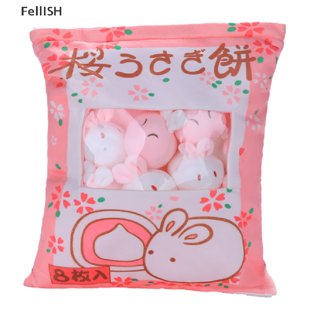 Gối Nhồi Bông Mềm Mại Hình Bánh Pudding / Mèo / Khủng Long Dễ Thương 439br