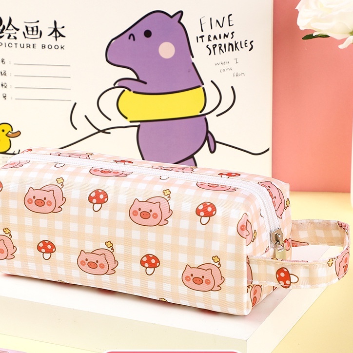 Túi Đựng Bút Đa Năng Sức Chứa Lớn Họa Tiết Hoạt Hình Phong Cách Nhật Bản Ốp