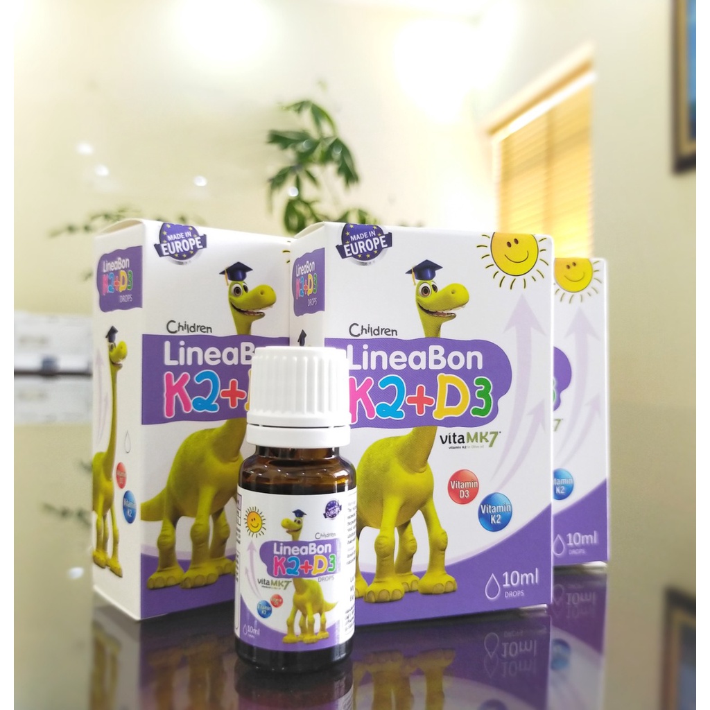 Combo 3 LineaBon vitamin D3 K2 10ml/hộp - Vitamin tăng chiều cao cho bé chính hãng