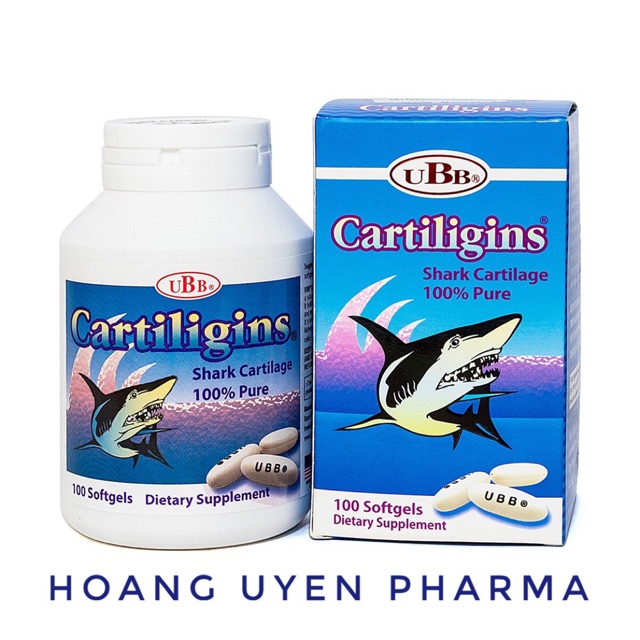  Viên sụn cá mập UBB Cartiligins - Chai 100 viên