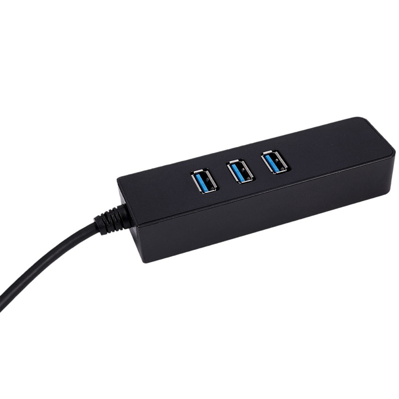 Bộ Chia 3 Cổng Usb 3.0 Tốc Độ Cao 10 / 100 / 1000 Mbps Sang Rj45 Gigabit Ethernet