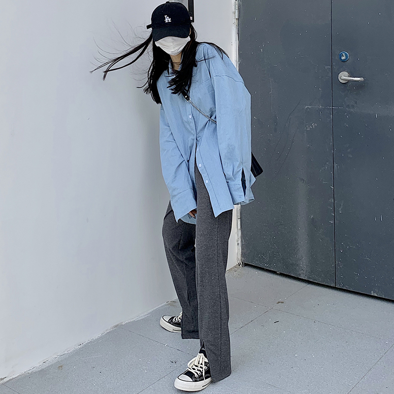 Quần Nữ Dài Lưng Cao Xẻ Ống Thời Trang Hàn Quốc 2 Màu Lựa Chọn | BigBuy360 - bigbuy360.vn