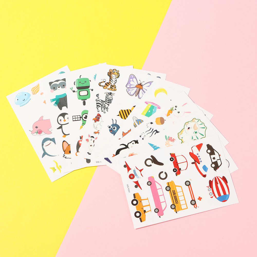 Hình xăm dán tạm thời họa tiết hoạt hình dạ quang chống thấm nước độc đáo cho bé
