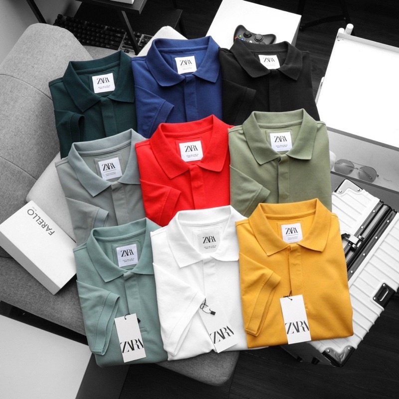 Áo thun nam polo ZR nhiều màu thun cao cấp co giản thấm hút tốt