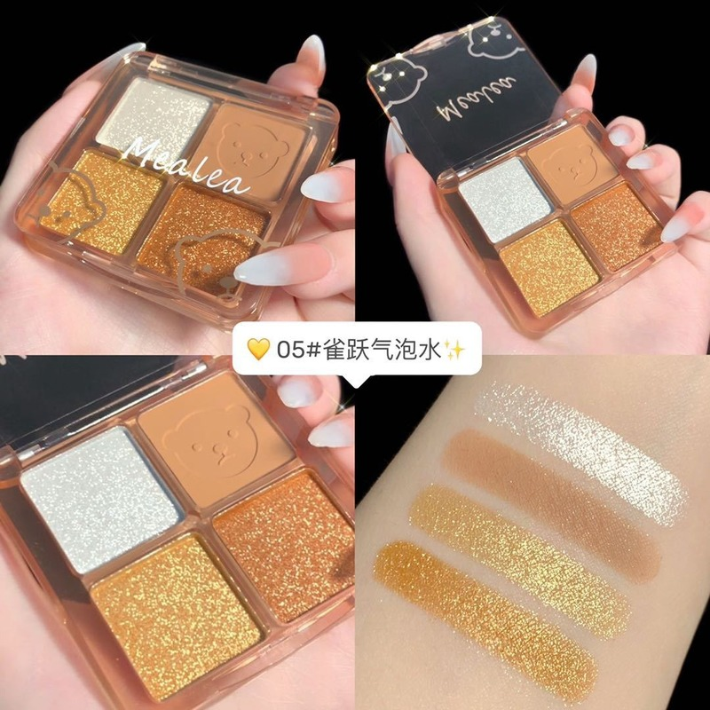 [Hàng mới về] Bảng Phấn Mắt Bốn Màu Ánh Ngọc Trai/Nhung Mịn Trang Điểm Phong Cách Dễ Thương | BigBuy360 - bigbuy360.vn