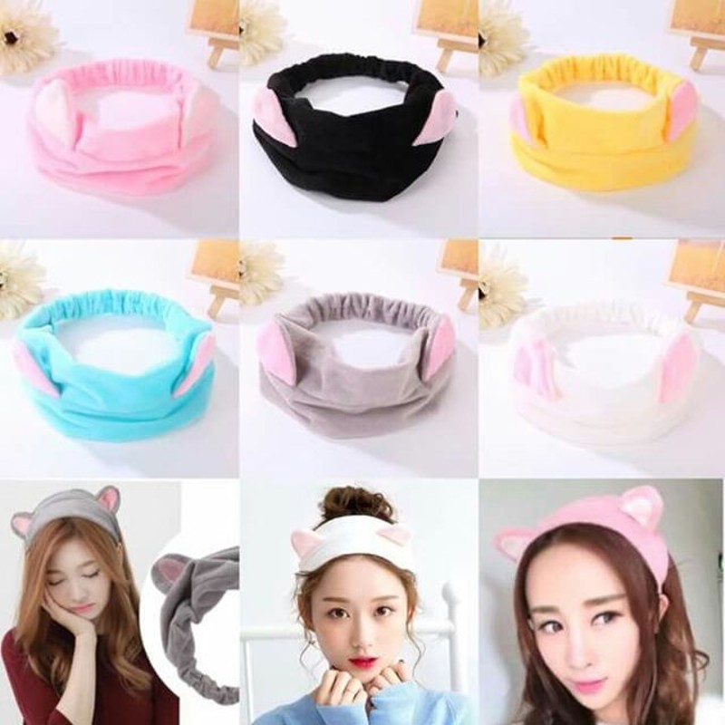 Băng đô turban tai mèo hàn quốc dễ thương phụ kiện tóc giá sỉ