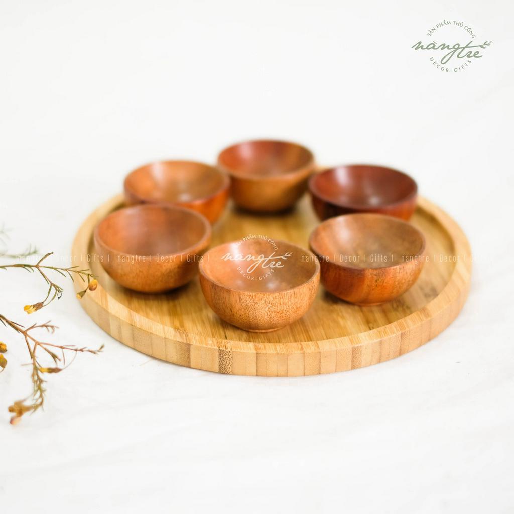 CHÉN GỖ BÁT GỖ MINI -CHÉN CHẤM GIA VỊ - HÀNG VN