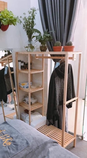 Sào gỗ liền kệ