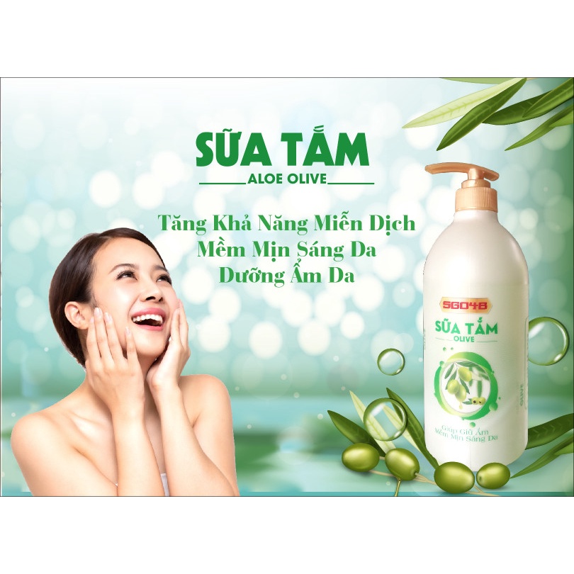 Sữa tắm SGO48 sữa tắm aloe giúp giữ ẩm mềm mịn sáng da