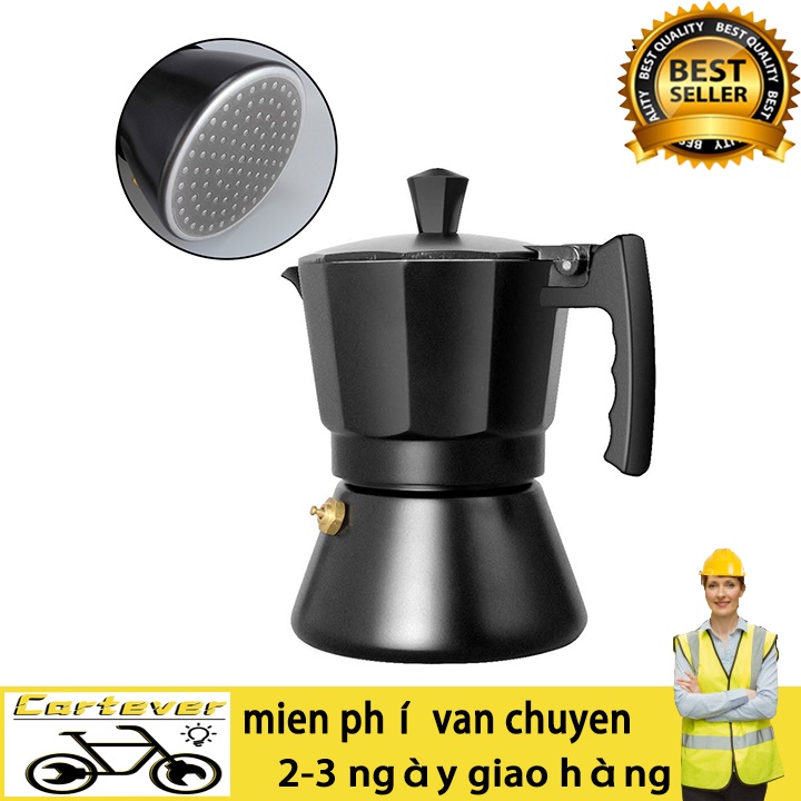 Bình Pha Cà Phê Espresso Siêu Tốc Moka Pot 150/300ml - Hợp Kim Nhôm Cao Cấp