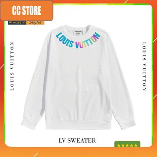 [FREESHIP💖ẢNH THẬT] Áo Sweater Phản Quang 7 màu In Chữ Louis Vuitton Áo Nỉ Nam Nữ Dài tay Unisex in hiệu ứng Hologram