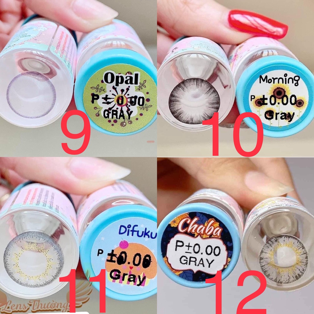 Các mẫu lens Xám-Gray Hot size giãn tròng to không độ _Kính giãn tròng_Sam Eyes