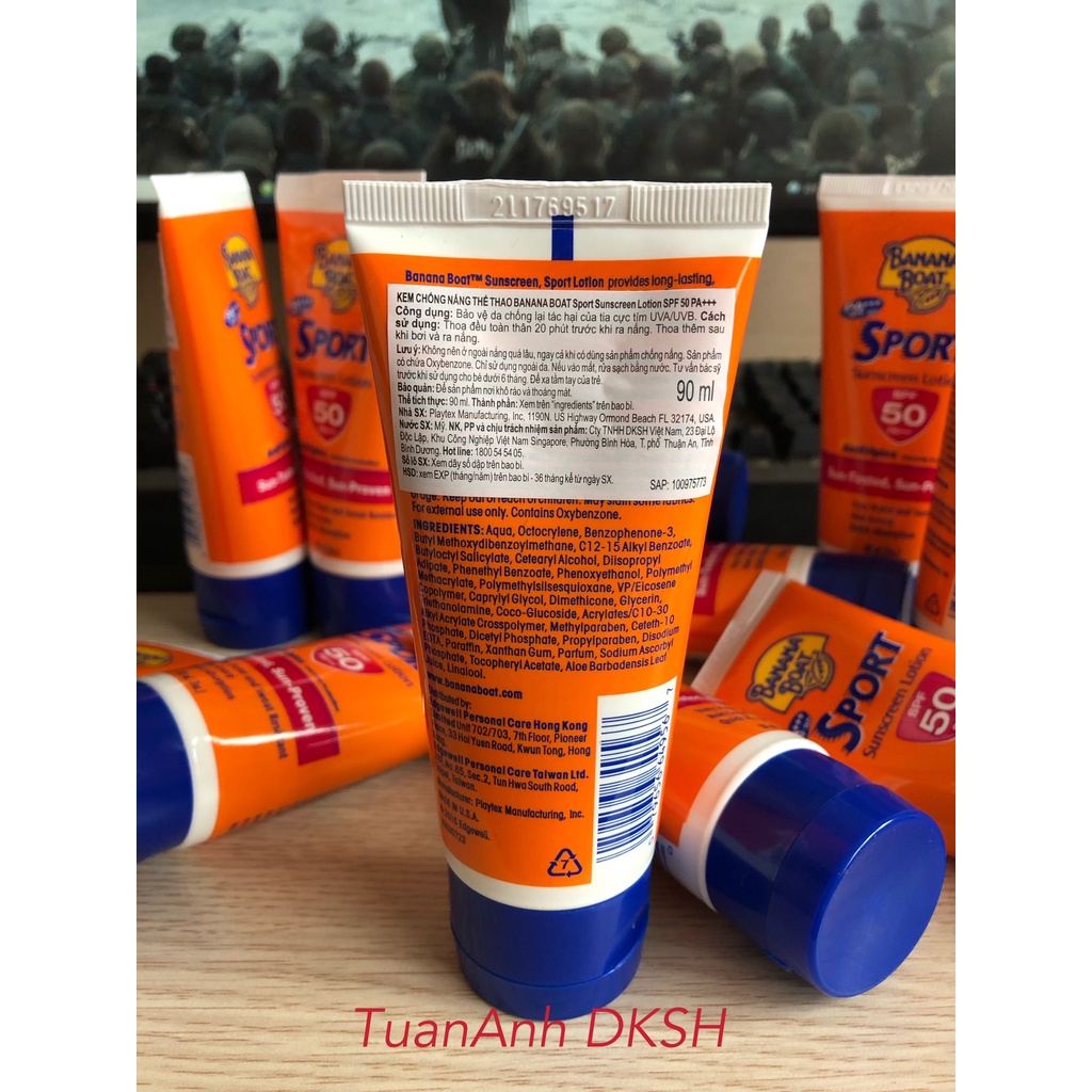 -Kem Chống Nắng thể thao Banana Boat Ultra Sport Sunscreen Lotion SPF 50 90ml. Hàng chính hãng DKSH Việt Nam.