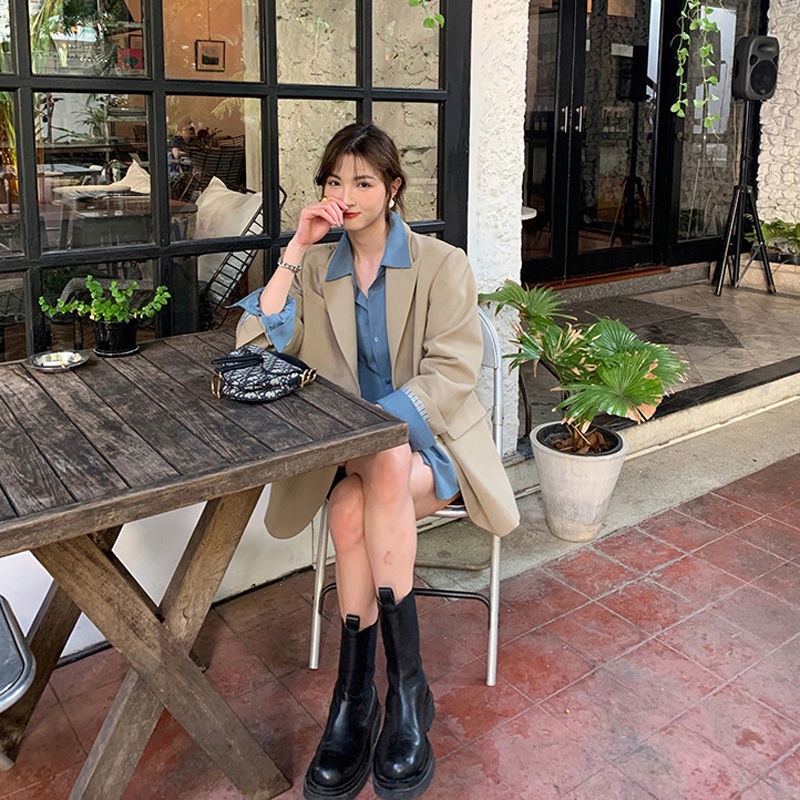 Áo Khoác Blazer Thiết Kế Mới Thời Trang Mùa Thu Đông Theo Phong Cách Hàn Quốc Dành Cho Nữ