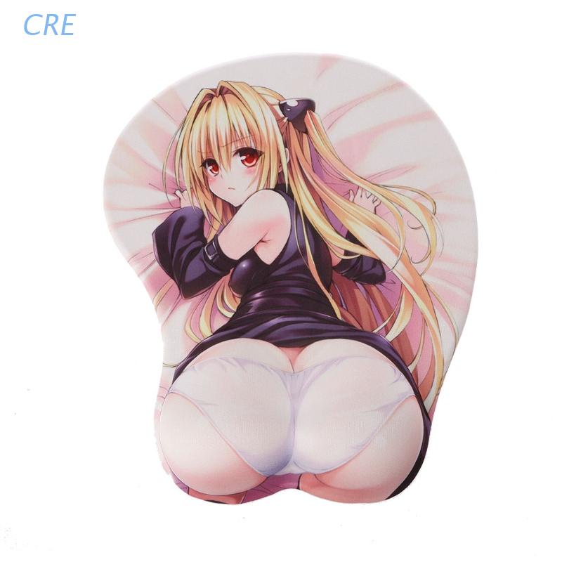 CRE  Creative Cartoon Anime 3D Sexy Beauty Hips Silicone Mouse Pad Wrist Rest Support