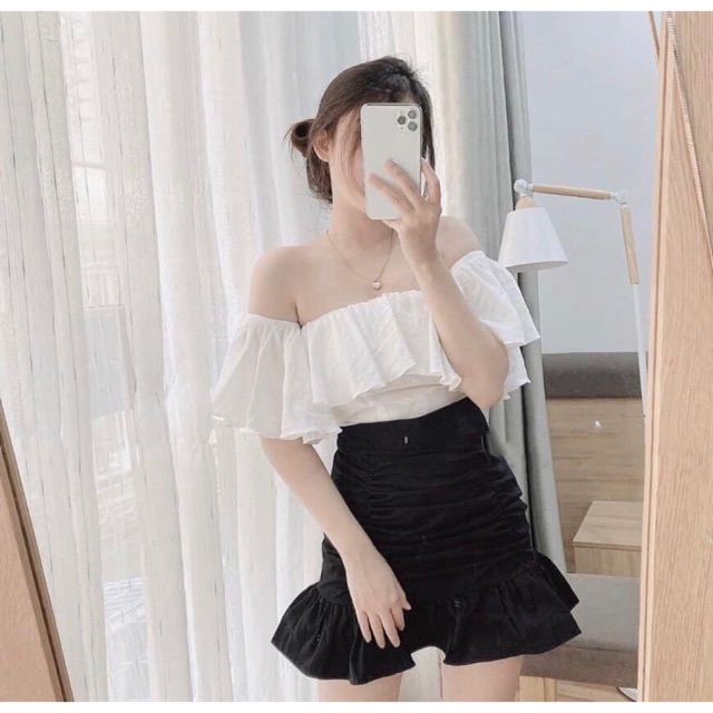 (Xả kho giá gốc) Chân váy nhún đuôi cá(hình thật chụp váy)