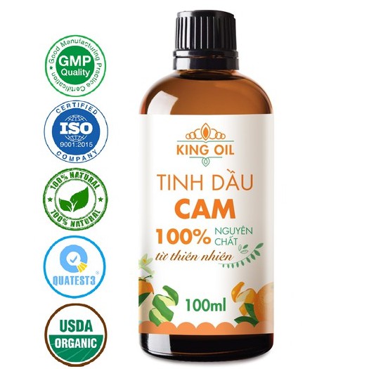 Tinh dầu cam ngọt 100ml KingOil, tinh dầu nguyên chất từ thiên nhiên, thơm phòng, thư giãn, đuổi muỗi