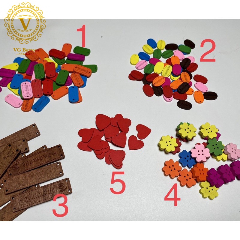 Cúc gỗ, nút gỗ handmade