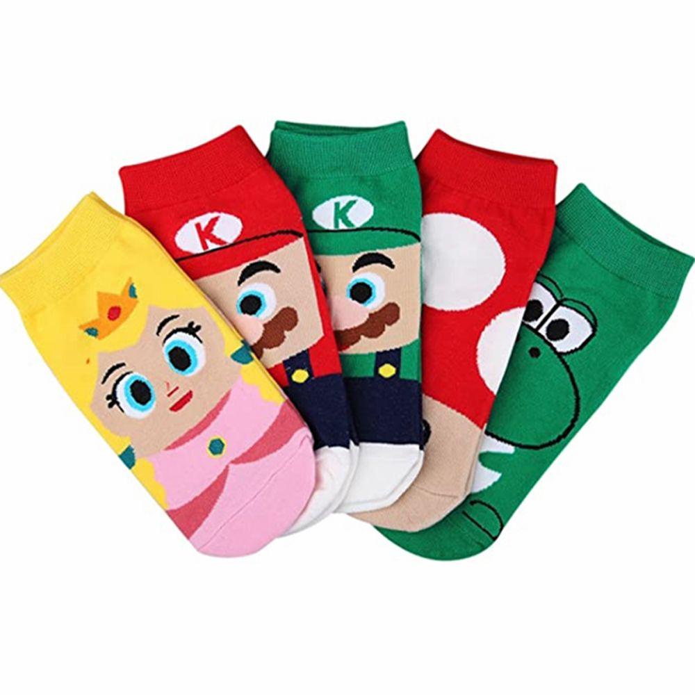 Vớ Cotton Họa Tiết Hoạt Hình Super Mario Dễ Thương Cho Bé Gái