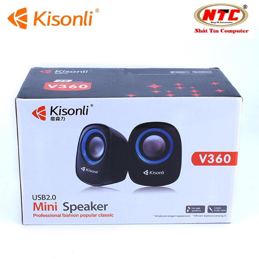 Loa vi tính 2.0 Kisonli V360/ V350. Hàng Chính Hãng, Full Box - Bảo Hành 12 Tháng