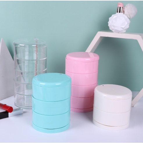 Hộp gấp đựng mỹ phẩm khay đựng trang sức hộp xoay gấp gọn tiện dụng thời trang DMP1
