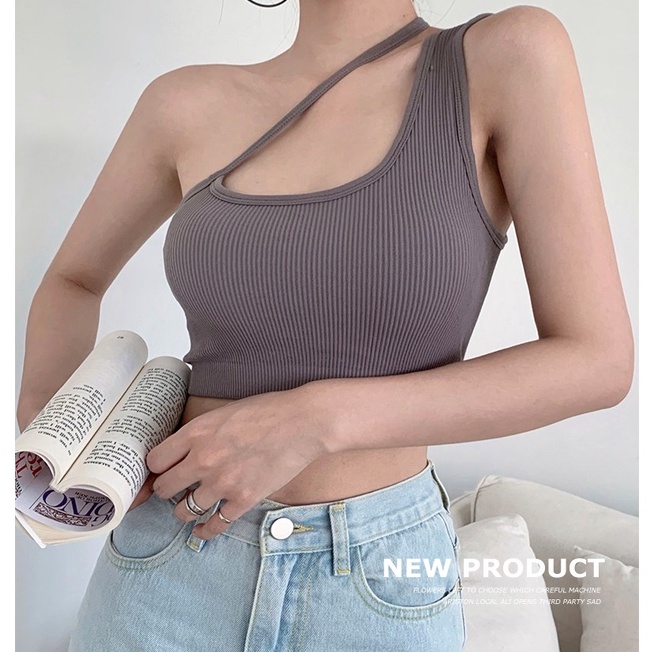 Porozi Áo croptop 2 dây phong cách Hàn Quốc thời trang