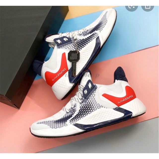 (ẢNH THẬT) giầy sneaker Alpha bounce 2020 Đen Trắng  đỏ  - HỔ TRỢ ĐỔI TRẢ TRONG 7 NGÀY
