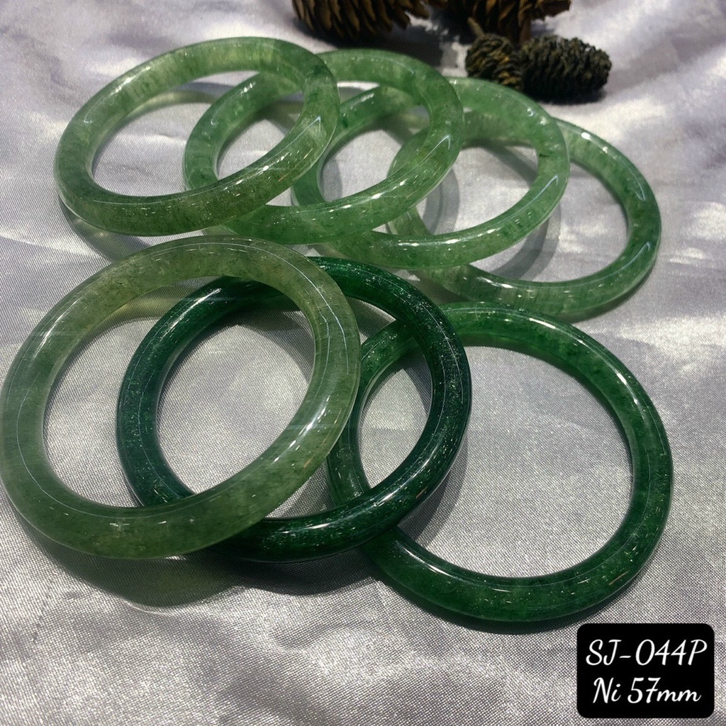 Vòng Kiềng Thach Anh Dâu Xanh Bảng Tròn 9-10mm