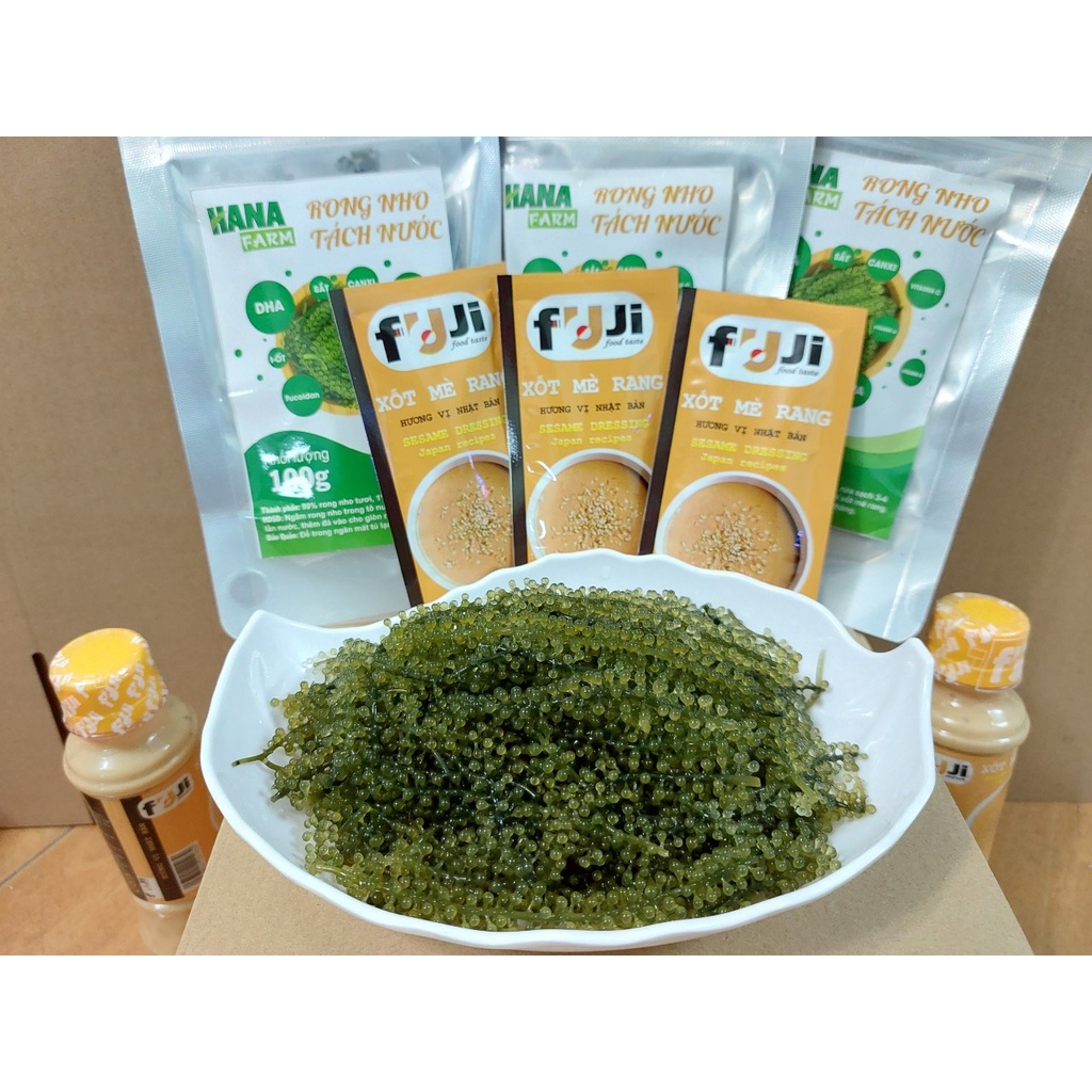 1kg rong nho tách nước, giá rẻ freeship, hoàn xu Hana Farm TPHCM