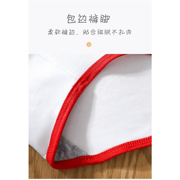Quần Lót Cotton - Quần Lót Nữ Cotton thiết kế viền màu thêu chữ NEVER cao cấp thoáng mát DAN STORE MÃ 002
