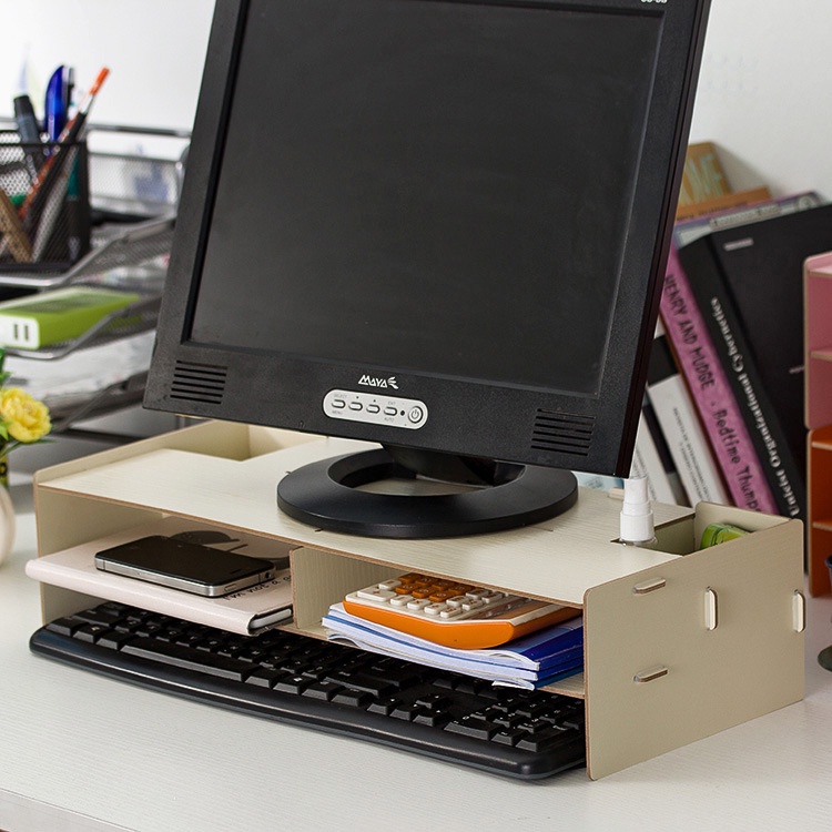 Kệ đựng máy tính bàn phím, chuột decor bàn làm việc