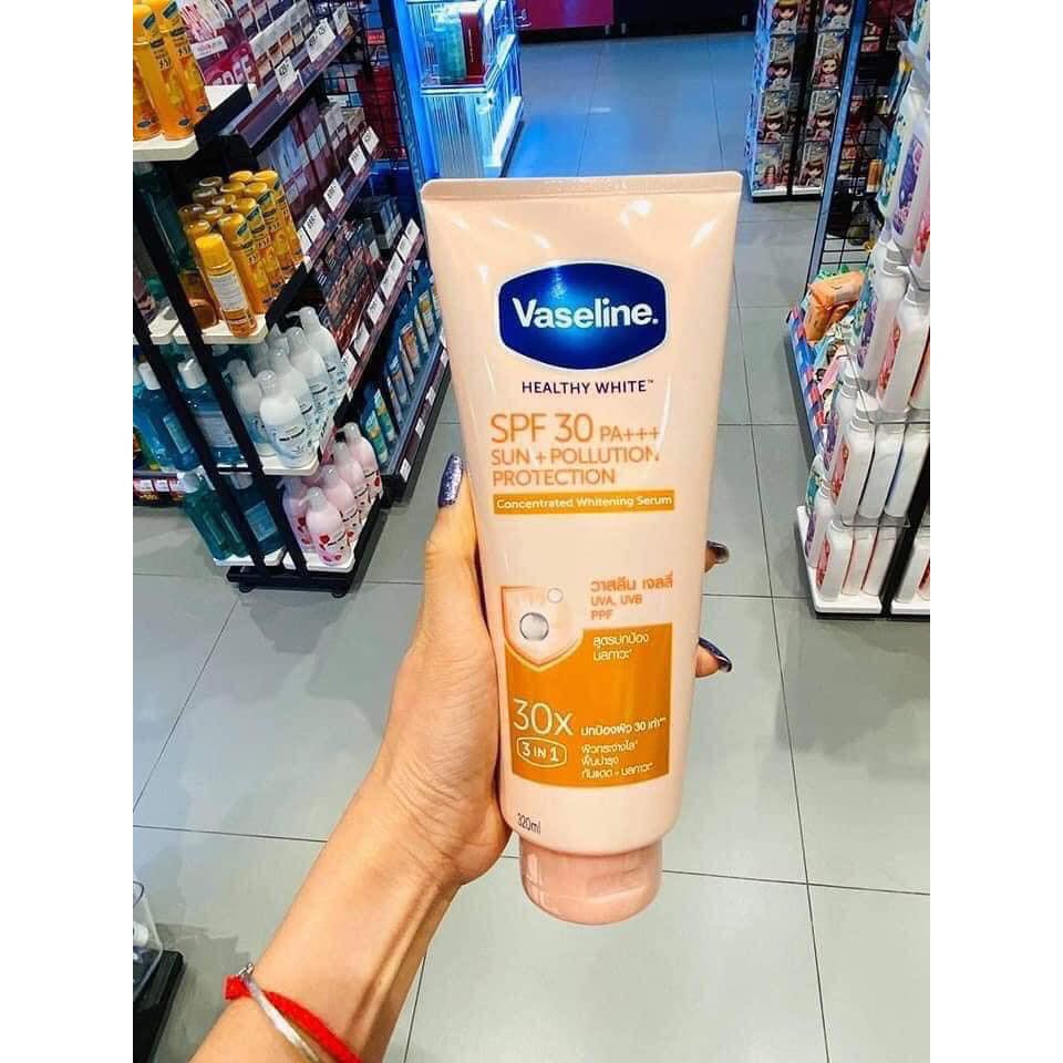 DƯỠNG THỂ VASELINE HEALTHY WHITE SPF30 POLLUTION PROTECTION 30X 320ML CHÍNH HÃNG - 6360