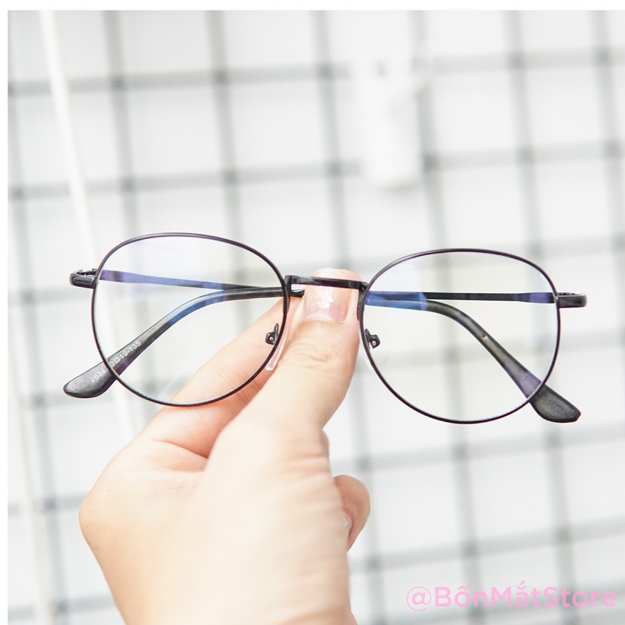Gọng Kính Kim Loại Tròn Retro Nam Nữ (Có Sẵn Tròng 0 Độ Chống Chói Lóa) - B834 | BigBuy360 - bigbuy360.vn