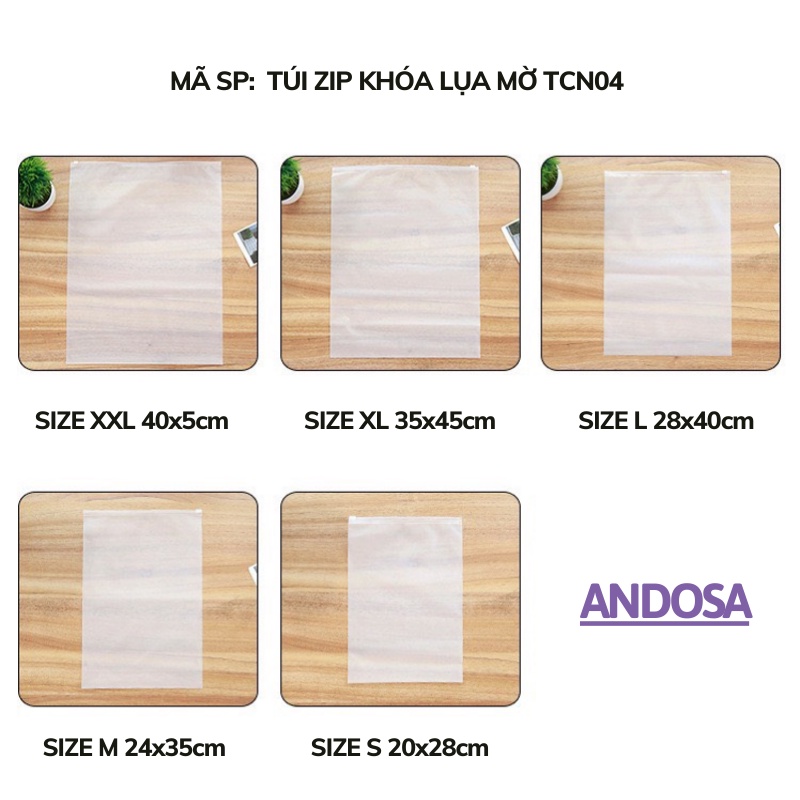 Túi dây rút chống nước túi zip đựng mỹ phẩm đồ trang điểm quần áo giầy dép cá nhân ANDOSA TCN09