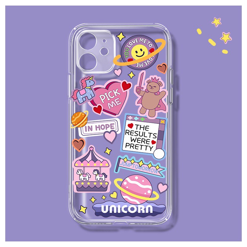 Ốp Điện Thoại Silicon Trong Suốt Viền Màu Cho Iphone12Mini / 12 / 12pro / 12promax / 11 / 11pro / 11promax / X / Xs / Xr / Xsmax6 / 6s 6plus / 7 / 8 / 7plus / Se2