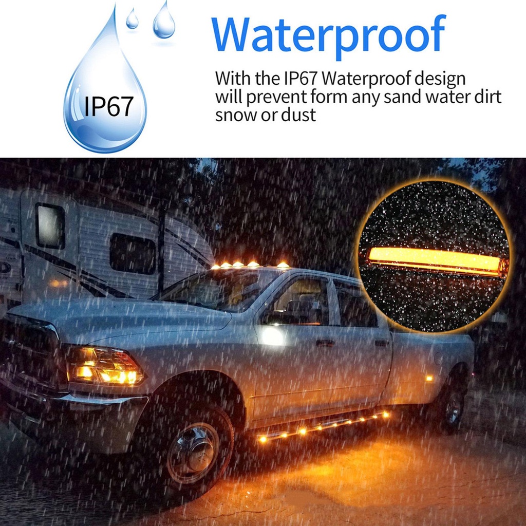 Set 5 Đèn Xi Nhan 9 Bóng LED 12V 24V I3X3 Cho Xe Tải