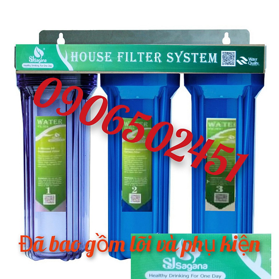 Bộ lọc nước sinh hoạt gia đình , bộ lọc thô đầu nguồn ( nấu ăn, tắm rửa, giặt giũ...) 3 cấp ly 10 inch | BigBuy360 - bigbuy360.vn
