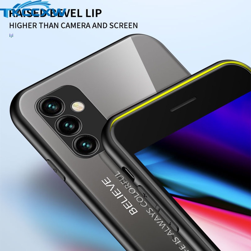 Ốp Điện Thoại Kính Cường Lực Màu Gradient Sang Trọng Cho Samsung Galaxy A23 A73 A53 A33 M23