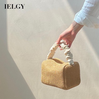 IELGY Túi kiểu cói đan màu sắc retro thời trang cho nữ