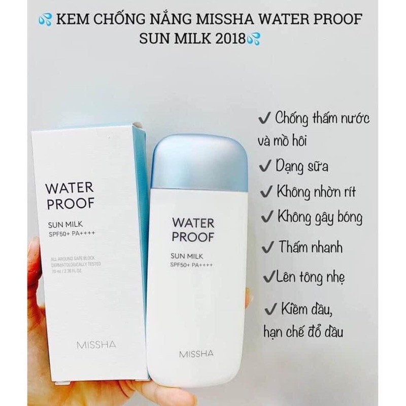 Kem chống nắng Missha Water Proof - ALISA