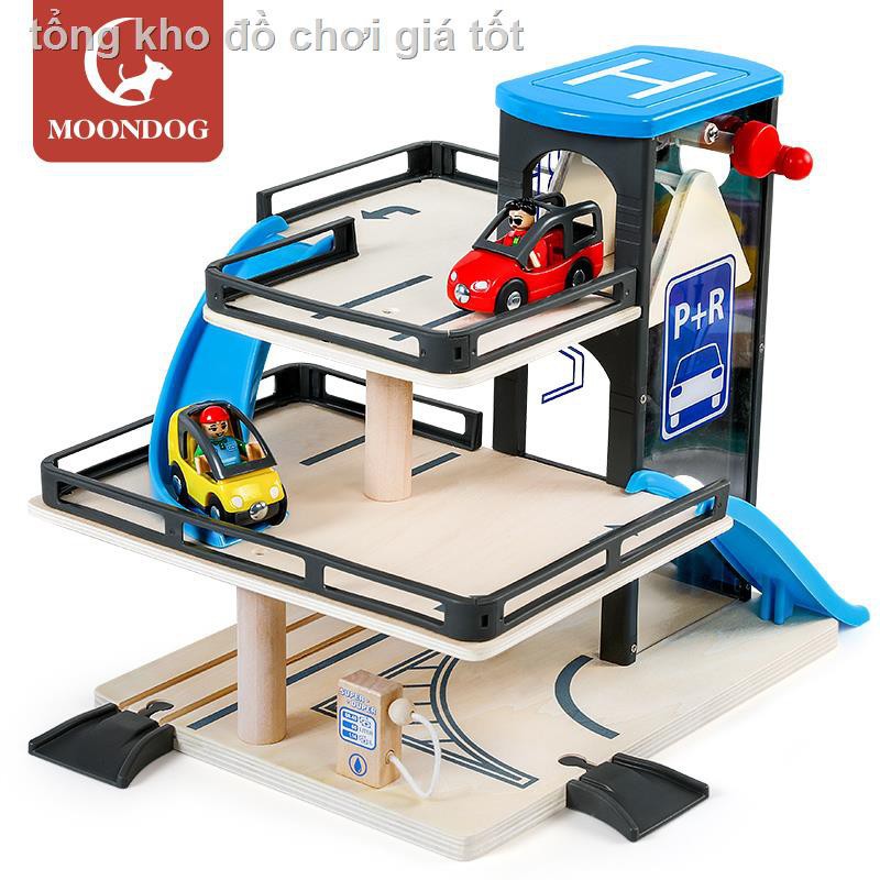 Bãi đậu xe trẻ em đồ chơi giáo dục ô tô mô hình 2 trai 4 gái bé 5 đường lượn 3-6 tuổi