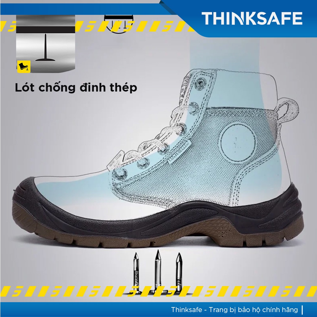 Giày bảo hộ lao động nam Safety Jogger Rush S3 khóa kéo, da thật siêu bền, chống thấm, chống đinh, chống trượt